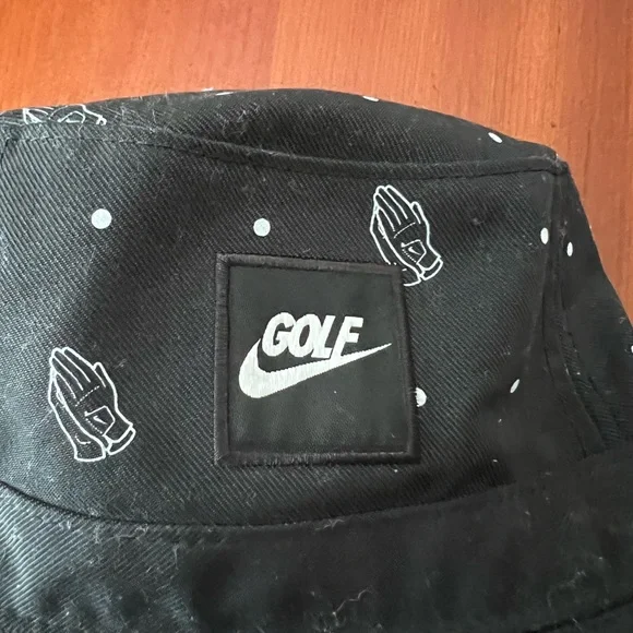 Mens Nike Golf Praying Hands Masters Bucket Hat Black Malbon M/L White - Picture 3 of 5